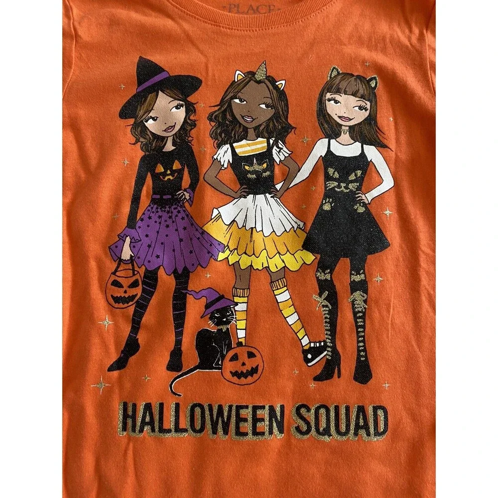 The Children’s Place Girls Halloween Squad Long Sleeve Tee Size XS (4)
